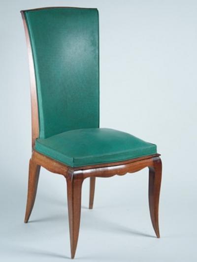 Rene Prou Ren Prou Set of Six Dining Chairs in Beech