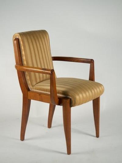 Rene Prou Rene Prou Armchairs in Walnut 2 Pairs