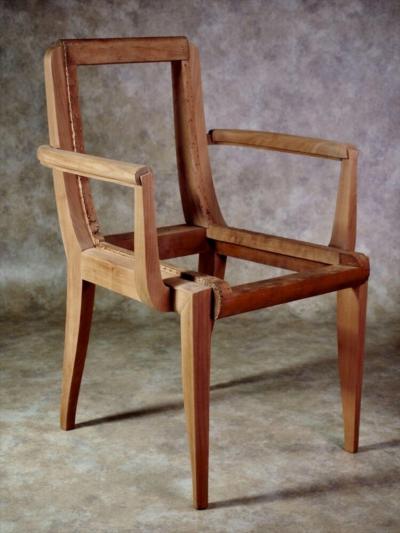Rene Prou Rene Prou Armchairs in Walnut 2 Pairs