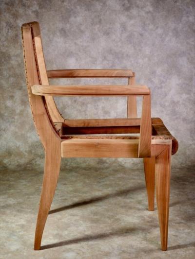 Rene Prou Rene Prou Armchairs in Walnut 2 Pairs