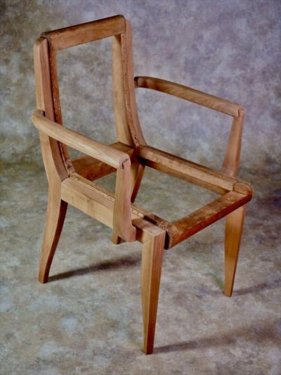 Rene Prou Rene Prou Armchairs in Walnut 2 Pairs