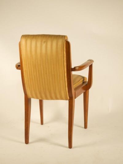 Rene Prou Rene Prou Armchairs in Walnut 2 Pairs