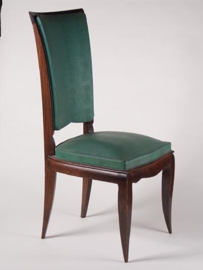 Rene Prou Rene Prou Fine Set of Six Dining Chairs