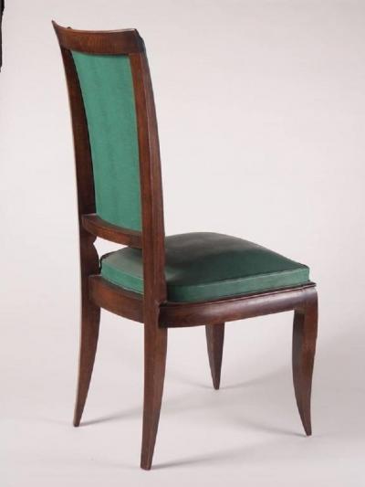 Rene Prou Rene Prou Fine Set of Six Dining Chairs