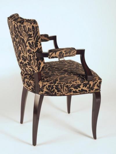 Rene Prou Rene Prou Pair of Open Sided Armchairs