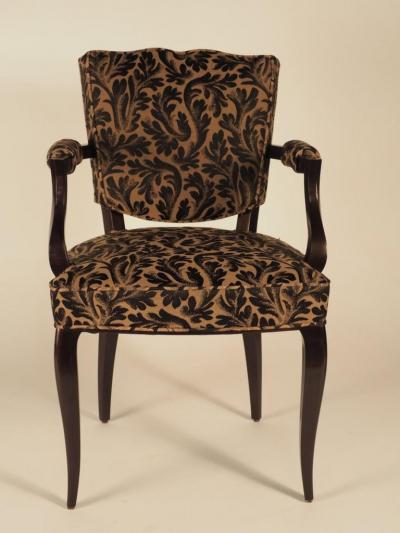 Rene Prou Rene Prou Pair of Open Sided Armchairs