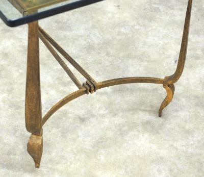 Rene Prou Rene Prou gilt iron coffee table