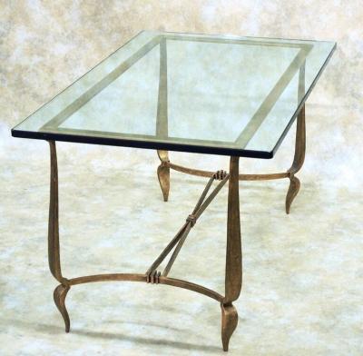 Rene Prou Rene Prou gilt iron coffee table