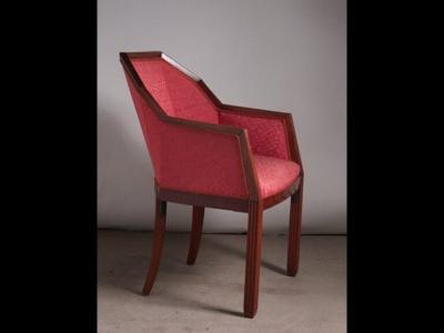 Rene Prou Rene Prou pair of Cubist armchairs