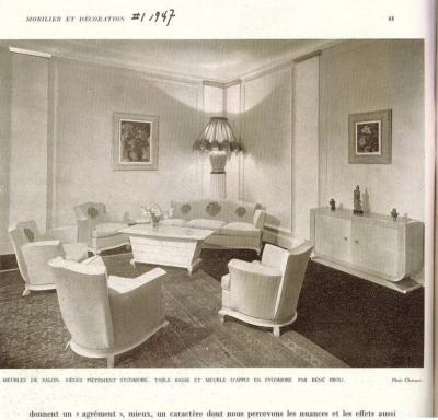 Rene Prou Rene Prou pair of arm club chairs