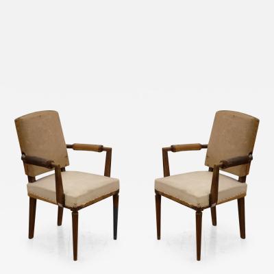 Rene Prou Rene Prou pair of armchairs