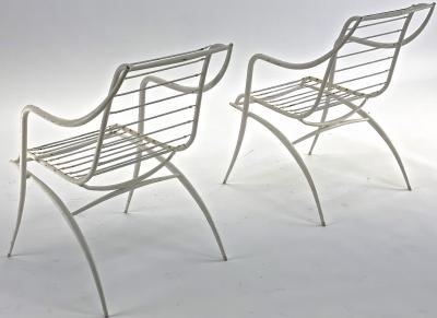 Rene Prou Rene Prou rarest set of 4 outdoor chairs in vintage condition