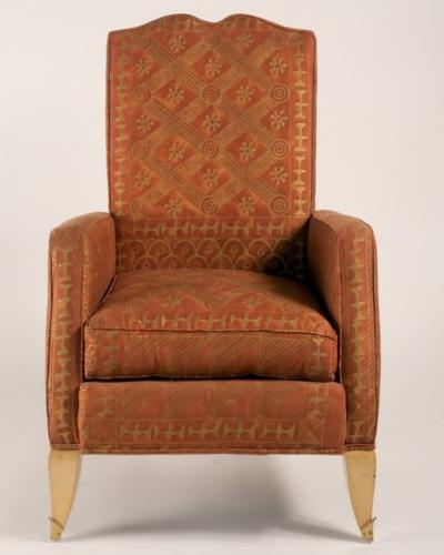 Rene Prou Rene Prou style single high backed armchair