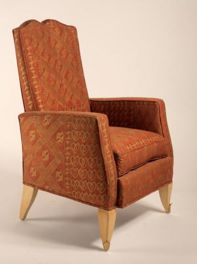 Rene Prou Rene Prou style single high backed armchair