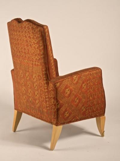 Rene Prou Rene Prou style single high backed armchair