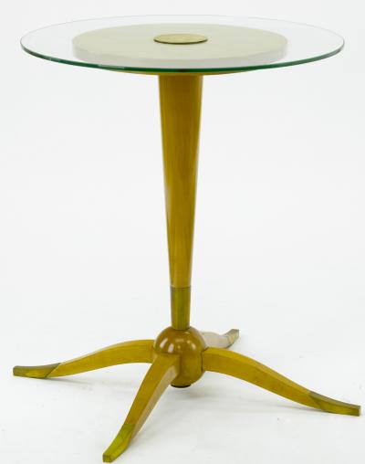 Rene Prou Rene Prou superb side or coffee table with glass top gold bronze tapered leg