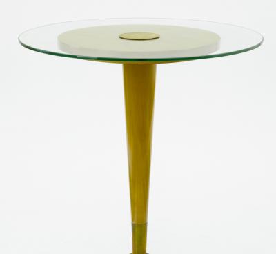 Rene Prou Rene Prou superb side or coffee table with glass top gold bronze tapered leg
