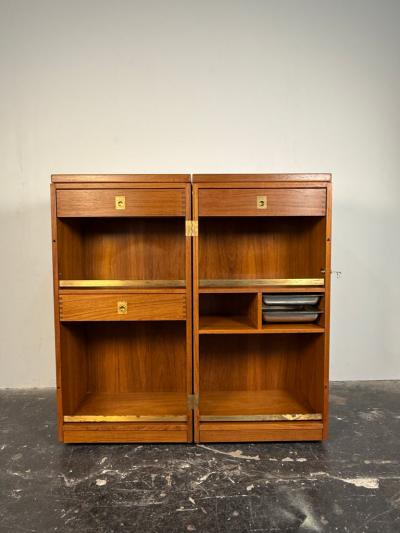 Reno Wahl Iversen Danish Teak Captains Bar by Reno Wahl Iversen for Dyrlund 1960s