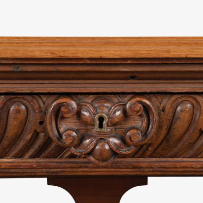 Rensaissance Revival Style Partners Table Foyer Desk in Walnut
