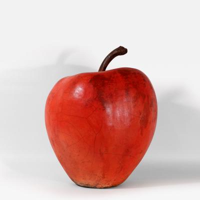 Renzo Faggioll Oversized Sculpture of an Apple by American Ceramicist Renzo Faggioll