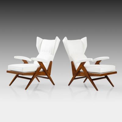 Renzo Franchi Rare Pair of Sculptural Camea Lounge Chairs by Renzo Franchi for Brianzola