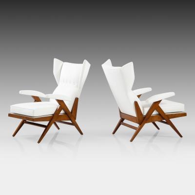 Renzo Franchi Rare Pair of Sculptural Camea Lounge Chairs by Renzo Franchi for Brianzola