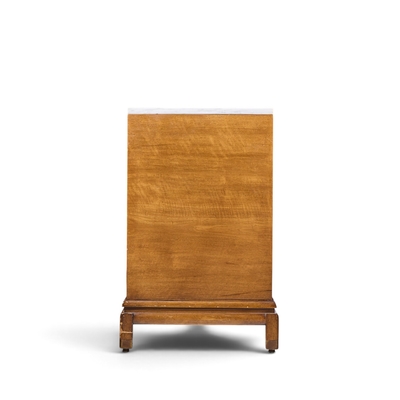 Renzo Rutili Renzo Rutili for Johnson Furniture Mid Century Walnut Brass and Marble Credenza