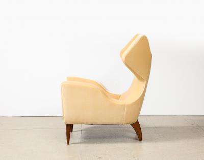 Renzo Zavanella Rare Wing Back Lounge Chair by Renzo Zavanella