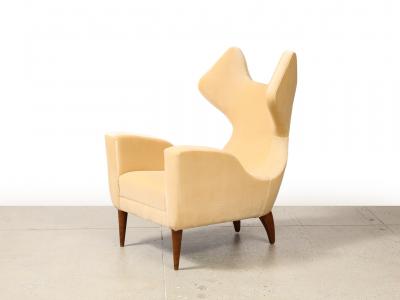 Renzo Zavanella Rare Wing Back Lounge Chair by Renzo Zavanella