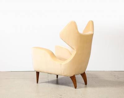 Renzo Zavanella Rare Wing Back Lounge Chair by Renzo Zavanella