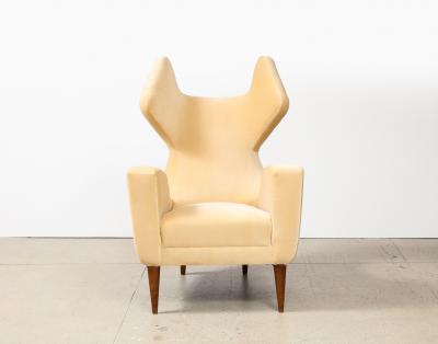 Renzo Zavanella Rare Wing Back Lounge Chair by Renzo Zavanella