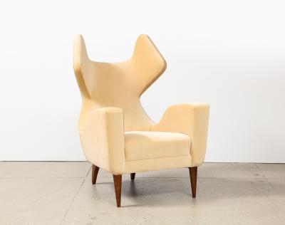 Renzo Zavanella Rare Wing Back Lounge Chair by Renzo Zavanella