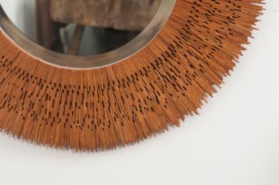 Reproduction Wood Starburst Mirror