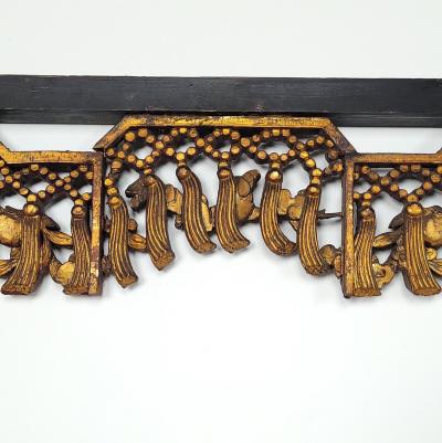 Republic Period Chinese Carved and Gilt Wood Drapes circa 1920
