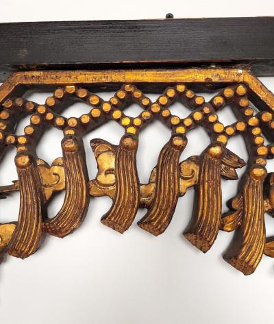 Republic Period Chinese Carved and Gilt Wood Drapes circa 1920