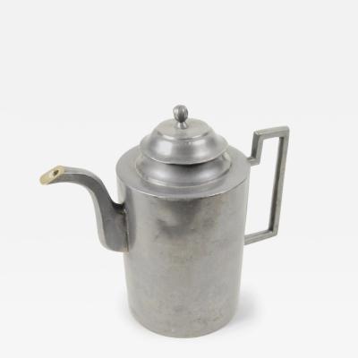 Republic Period Pewter and Brass Kettle
