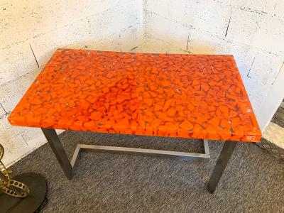 Resin Fractal Inclusion Console Table Desk by Thomas Brant France 2014