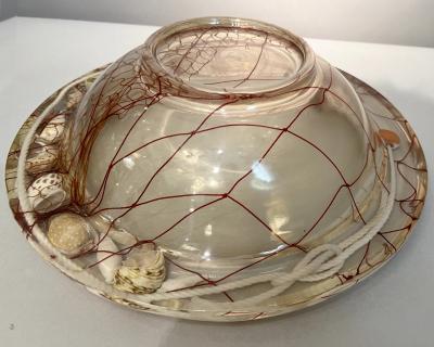 Resin pocket tray with inclusion Riccardo Marzi Florence Italy 1970 1980