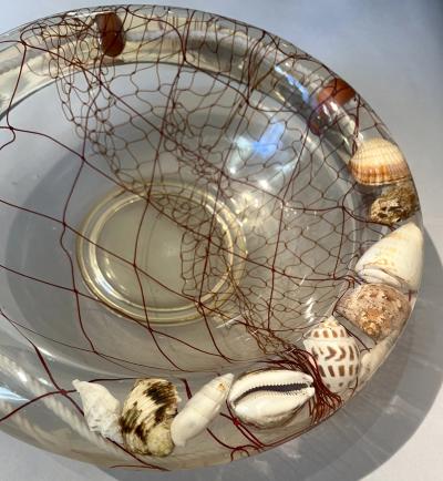 Resin pocket tray with inclusion Riccardo Marzi Florence Italy 1970 1980