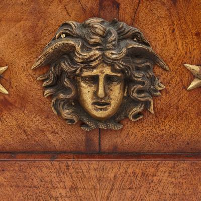 Restauration period mahogany and gilt bronze daybed