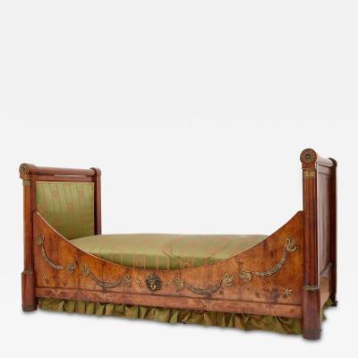 Restauration period mahogany and gilt bronze daybed