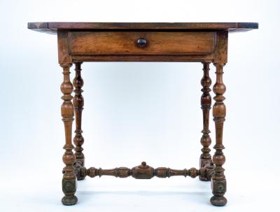 Restoration Period Louis XIII Style Walnut Writing Table