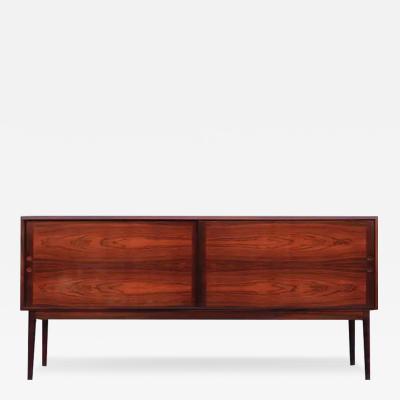 Restored Mid Century Danish Style Cabinet High Contrast Rosewood Made in Norway