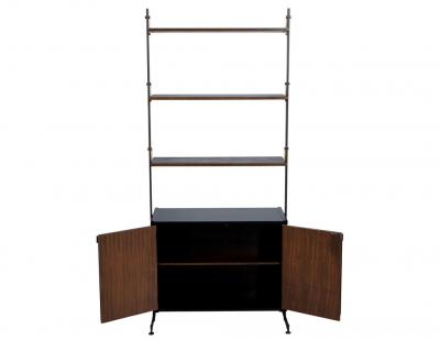Restored Vintage 1960 s Mid Century Modern Bookcase Wall Cabinet