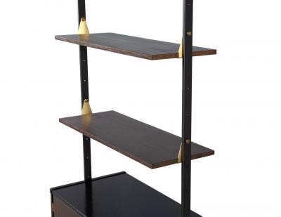 Restored Vintage 1960 s Mid Century Modern Bookcase Wall Cabinet