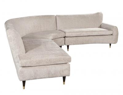 Restored Vintage Mid Century Modern Sectional Sofa Set