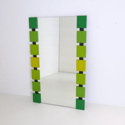 Retro Sculptural Colourfully Framed Mirror M kisen Kuvastin Finland 1975