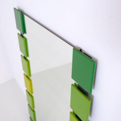 Retro Sculptural Colourfully Framed Mirror M kisen Kuvastin Finland 1975