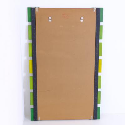 Retro Sculptural Colourfully Framed Mirror M kisen Kuvastin Finland 1975