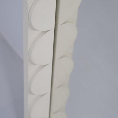 Retro Sculptural Natural White Framed Mirror M kisen Kuvastin Finland 1971
